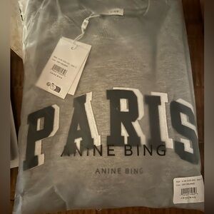 ANINE BING - Paris crew-neck sweatshirt Brand new